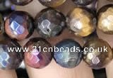 CTE2002 15.5 inches 8mm faceted round AB-color mixed tiger eye beads