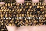 CTE2157 15.5 inches 5mm round yellow tiger eye gemstone beads