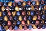 CTE2214 15.5 inches 14mm round colorful tiger eye beads wholesale