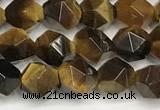 CTE2250 15 inches 6mm faceted nuggets yellow tiger eye beads