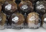 CTE2272 15 inches 10mm faceted round AB-color yellow tiger eye beads