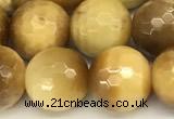 CTE2317 15 inches 10mm faceted round golden tiger eye beads