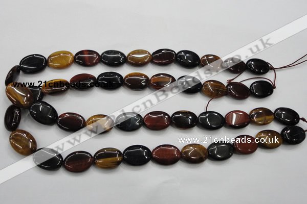 CTE61 15.5 inches 13*18mm oval mixed tiger eye gemstone beads