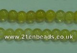 CTG06 15.5 inches 3mm round tiny yellow agate beads wholesale
