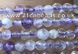 CTG1024 15.5 inches 2mm faceted round tiny purple fluorite beads