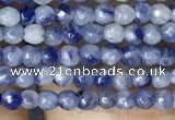 CTG1069 15.5 inches 2mm faceted round tiny blue spot stone beads