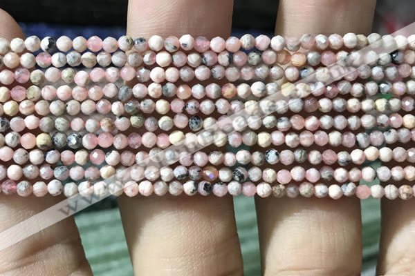 CTG1080 15.5 inches 2mm faceted round tiny rhodochrosite beads
