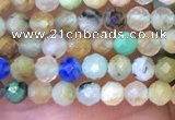 CTG1081 15.5 inches 2mm faceted round tiny chrysocolla beads