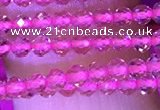 CTG1094 15.5 inches 2mm faceted round tiny quartz glass beads