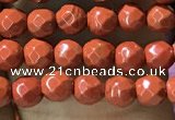 CTG1159 15.5 inches 3mm faceted round tiny red jasper beads
