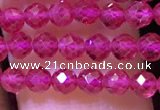 CTG1197 15.5 inches 3mm faceted round tiny quartz glass beads