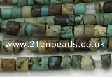 CTG1373 15.5 inches 2*2mm heishi tiny green turquoise beads