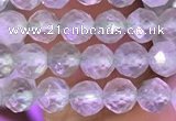CTG1607 15.5 inches 4mm faceted round tiny prehnite beads