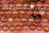 CTG1650 15.5 inches 3mm faceted round tiny orange garnet beads