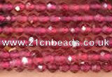 CTG2117 15 inches 2mm faceted round tiny quartz glass beads