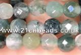 CTG2221 15 inches 2mm,3mm & 4mm faceted round moss agate beads