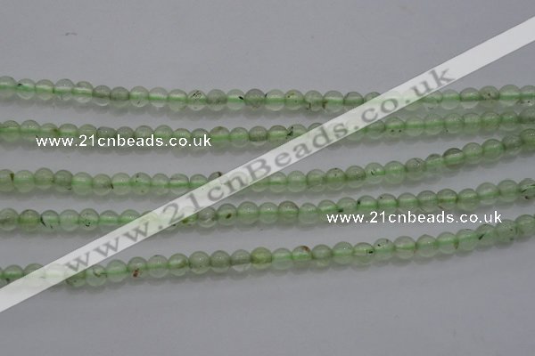 CTG255 15.5 inches 3mm round tiny green rutilated quartz beads