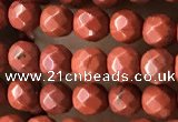 CTG3555 15.5 inches 4mm faceted round red jasper beads