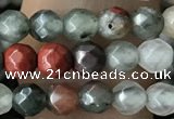 CTG3560 15.5 inches 4mm faceted round blood jasper beads