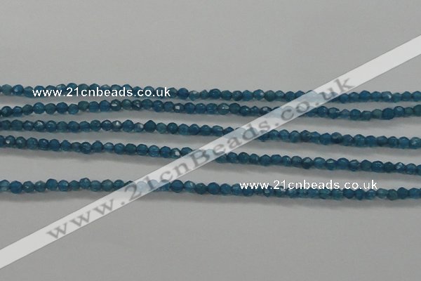 CTG410 15.5 inches 2mm faceted round tiny dyed candy jade beads