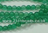 CTG42 15.5 inches 2mm round grade A tiny green agate beads wholesale
