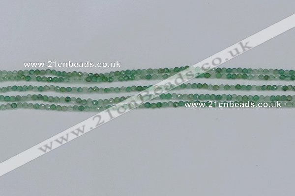 CTG627 15.5 inches 2mm faceted round green strawberry quartz beads