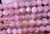 CTG716 15.5 inches 3mm faceted round tiny rhodochrosite beads