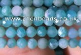 CTG765 15.5 inches 3mm faceted round tiny amazonite gemstone beads