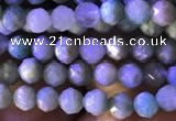 CTG776 15.5 inches 4mm faceted round tiny amazonite beads wholesale