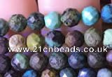 CTG795 15.5 inches 5mm faceted round tiny turquoise beads