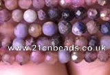 CTG798 15.5 inches 3mm faceted round tiny ruby sapphire beads