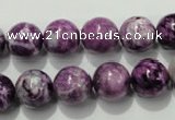 CTJ504 15.5 inches 12mm round dyed purple jasper beads wholesale