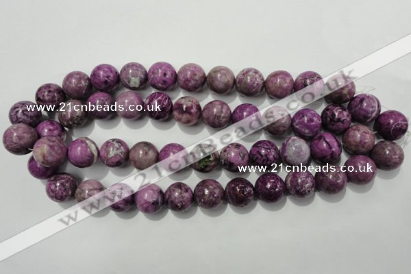 CTJ507 15.5 inches 16mm round dyed purple jasper beads wholesale