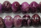 CTJ515 15.5 inches 12*16mm rondelle dyed purple jasper beads wholesale