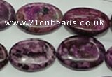 CTJ585 15.5 inches 18*25mm oval dyed purple jasper beads