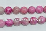 CTJ603 15.5 inches 10mm round dyed fuchsia jasper beads wholesale