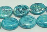 CTJ665 15.5 inches 15*20mm oval dyed blue jasper beads wholesale