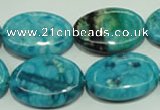 CTJ666 15.5 inches 18*25mm oval dyed blue jasper beads wholesale