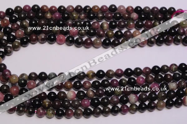 CTO405 15.5 inches 8mm round natural tourmaline gemstone beads