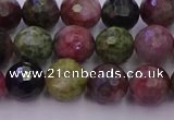 CTO636 15.5 inches 8mm faceted round tourmaline gemstone beads