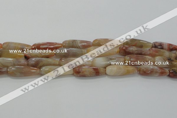 CTR141 15.5 inches 10*30mm faceted teardrop yellow agate beads