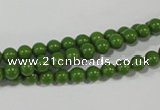 CTU1391 15.5 inches 5mm round synthetic turquoise beads