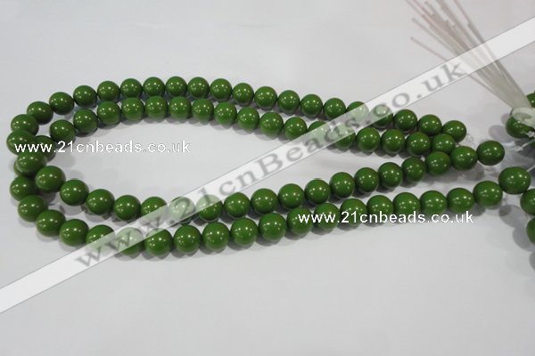 CTU1395 15.5 inches 12mm round synthetic turquoise beads