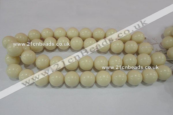 CTU1439 15.5 inches 20mm round synthetic turquoise beads