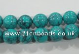 CTU1674 15.5 inches 10mm round synthetic turquoise beads