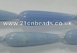 CTU1774 15.5 inches 10*40mm teardrop synthetic turquoise beads