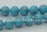CTU200 16 inches 10mm round imitation turquoise beads wholesale