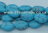 CTU201 16 inches 10*14mm oval imitation turquoise beads wholesale