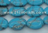 CTU202 16 inches 15*20mm oval imitation turquoise beads wholesale