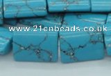 CTU204 16 inches 15*20mm rectangle imitation turquoise beads